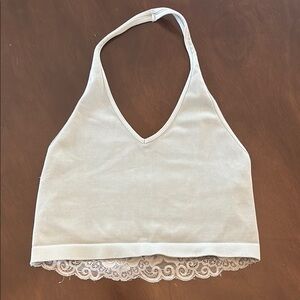 Light Blue Halter Crop Top